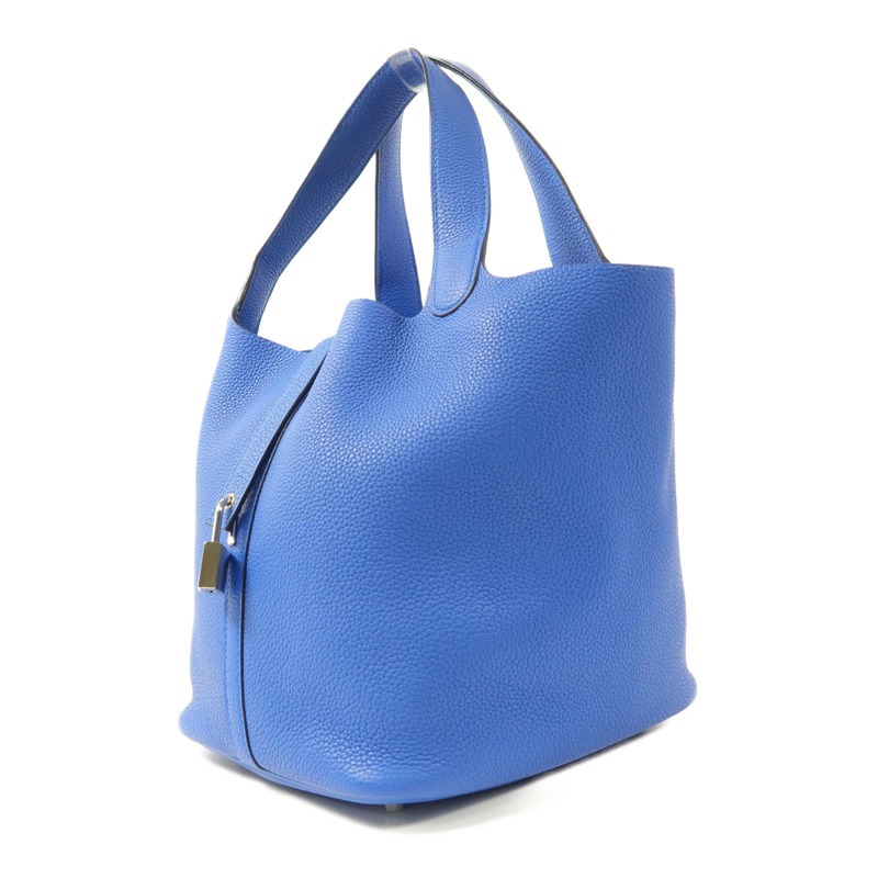 HERMES Clemence皮革Picotin MM銀扣手挽袋-2