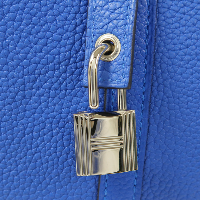 HERMES Clemence皮革Picotin MM銀扣手挽袋-9