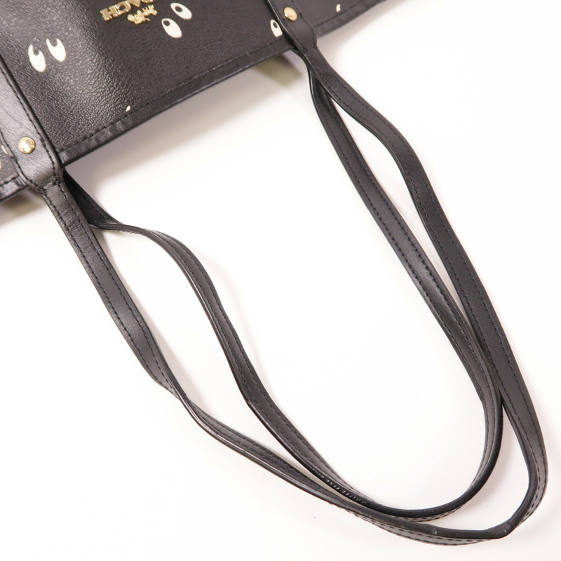 COACH 塗層帆布Shoulder Bag金扣肩背袋-4