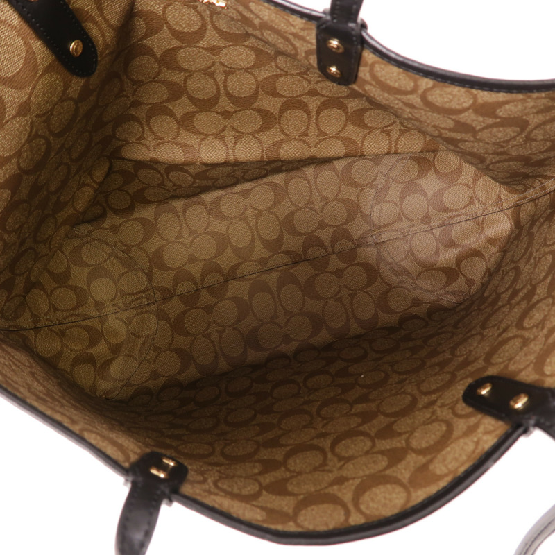 COACH 塗層帆布Shoulder Bag金扣肩背袋-9