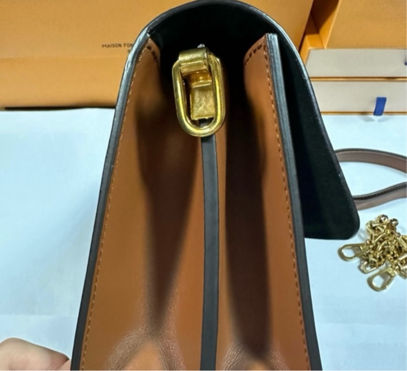 大降價LV Dauphine M45958 Dauphine MM達芙妮 中號25*17*10.5 cm 金鍊、背帶-4