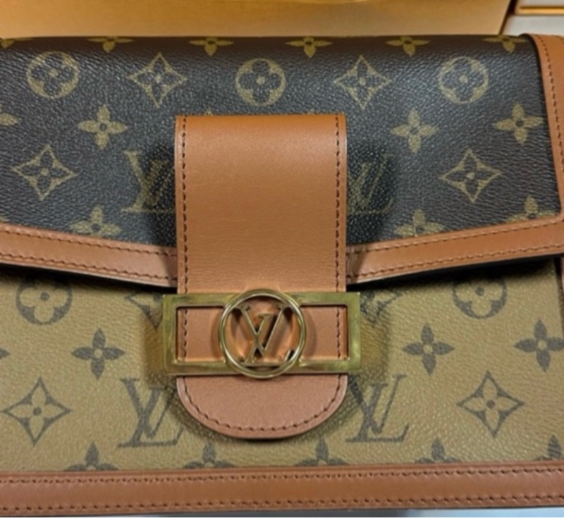 大降價LV Dauphine M45958 Dauphine MM達芙妮 中號25*17*10.5 cm 金鍊、背帶-5