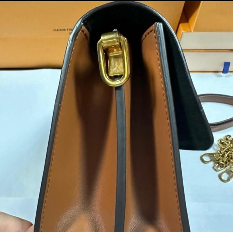 大降價LV Dauphine M45958 Dauphine MM達芙妮 中號25*17*10.5 cm 金鍊、背帶-12
