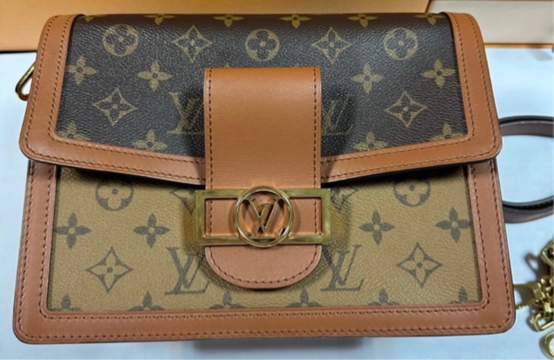 大降價LV Dauphine M45958 Dauphine MM達芙妮 中號25*17*10.5 cm 金鍊、背帶-17