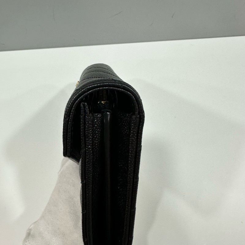ysl 372264 魚子醬金釦長夾-3