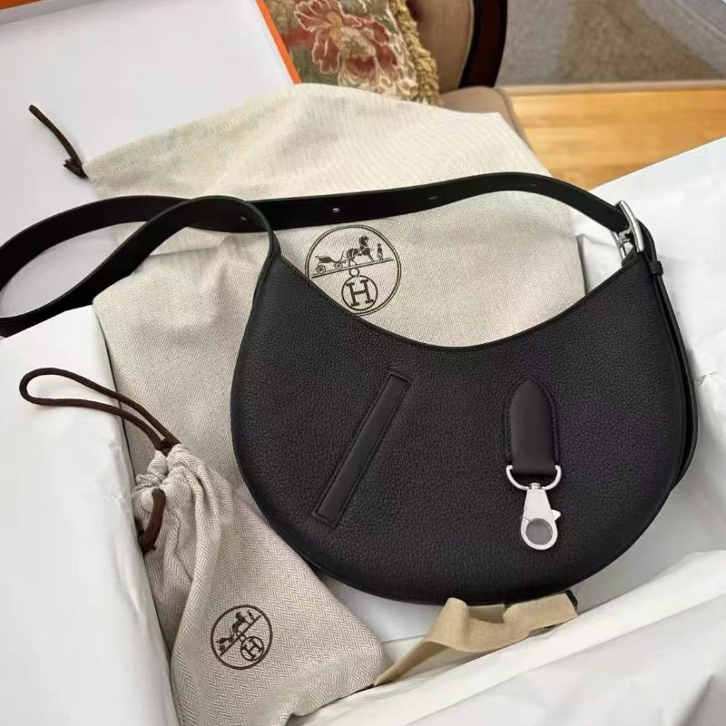 hermes arcon黑銀月亮包小號肩背包 28×15.5×3cm 全新配件塵袋-2