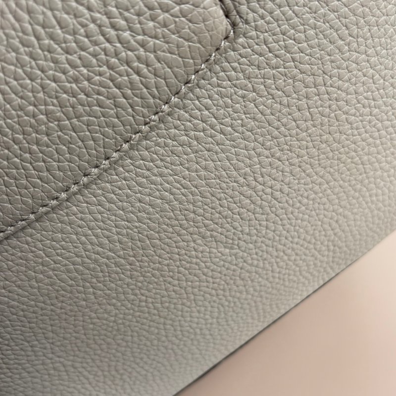 ::LOUIS VUITTON:: LV M94634 Capucines BB斑鳩灰色皮革金LOGO手提兩用包 肩背包-12