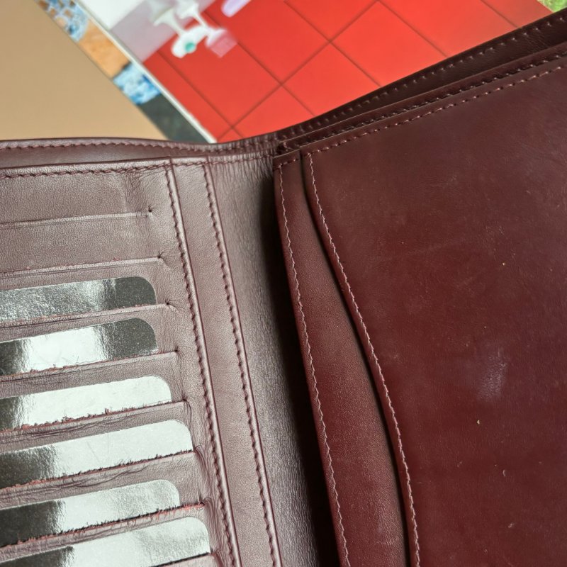 ::CHANEL:: 黑色荔枝皮革 銀雙C 對開多卡長夾-14