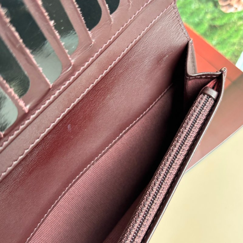 ::CHANEL:: 黑色荔枝皮革 銀雙C 對開多卡長夾-17