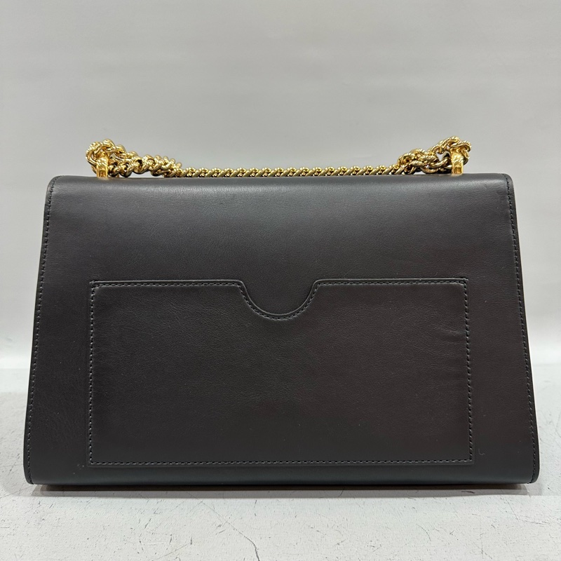 gucci 409486 黑色金釦鎖頭 肩背包-2