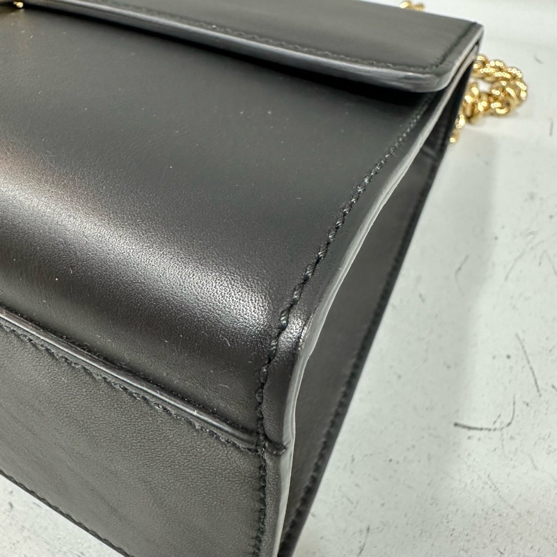 gucci 409486 黑色金釦鎖頭 肩背包-12