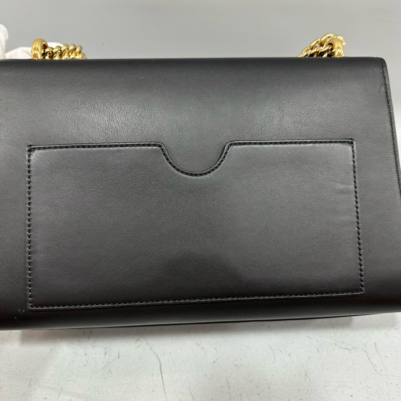 gucci 409486 黑色金釦鎖頭 肩背包-16