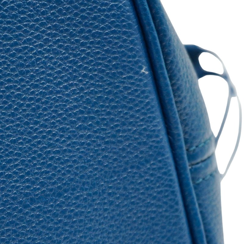 Louis Vuitton 展示品 Neverfull 壓紋牛皮漸層手提托特包-中(M46514-漸層藍)-6