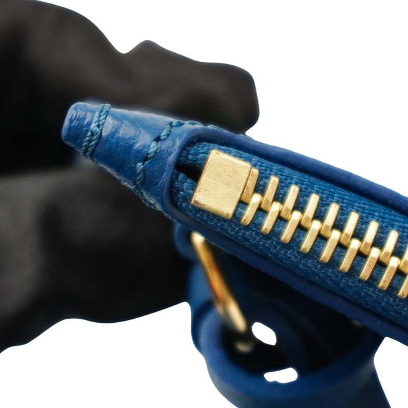 Louis Vuitton 展示品 Neverfull 壓紋牛皮漸層手提托特包-中(M46514-漸層藍)-7