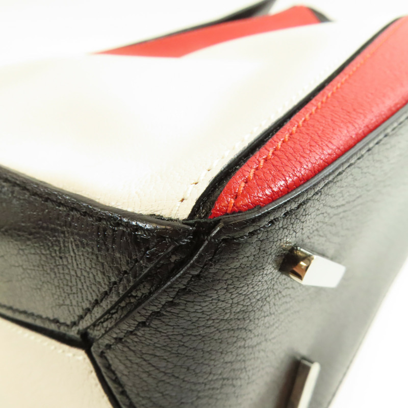 LOEWE 【激減優惠】牛皮皮革Puzzle Medium銀扣手挽肩背兩用袋-4