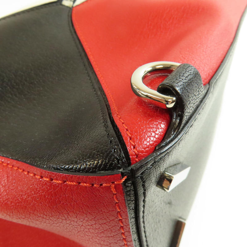 LOEWE 【激減優惠】牛皮皮革Puzzle Medium銀扣手挽肩背兩用袋-6