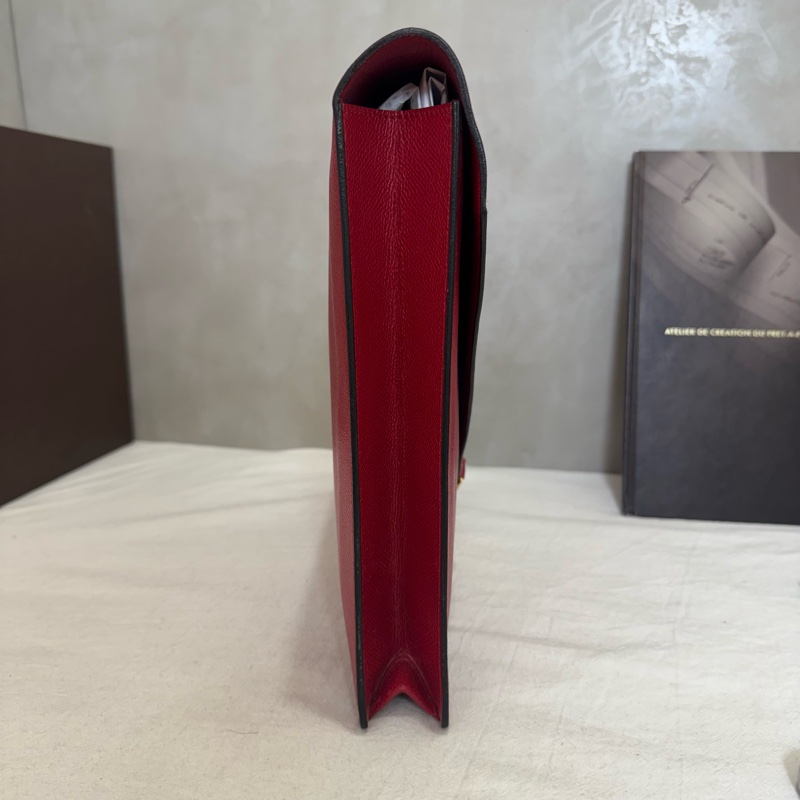 Hermès 紅色手提公事包-5