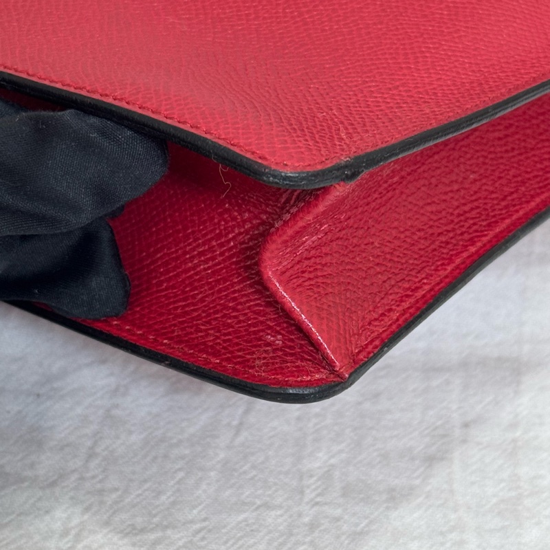Hermès 紅色手提公事包-11