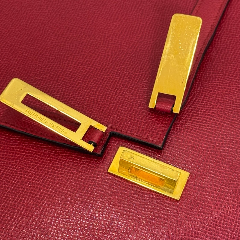 Hermès 紅色手提公事包-18