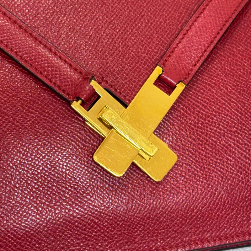 Hermès 紅色手提公事包-19