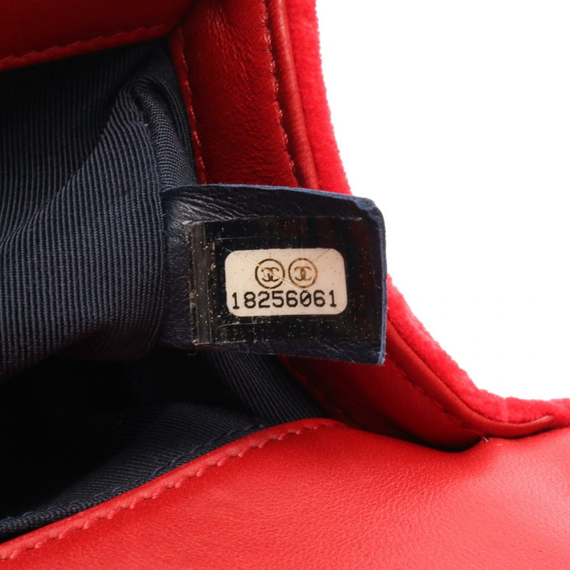 CHANEL Boy Chanel 小號單肩包 A67085 帆布 紅色 綠色 二手 女款-4