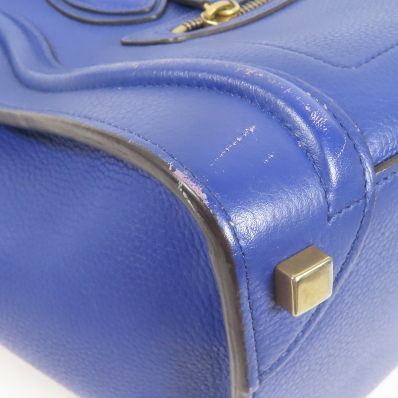 CELINE 牛皮皮革Micro Luggage金扣肩背袋-11