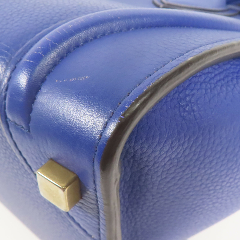 CELINE 牛皮皮革Micro Luggage金扣肩背袋-14