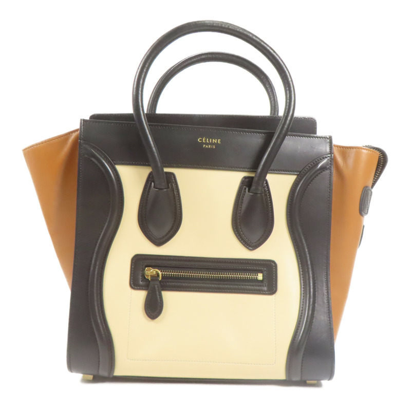 CELINE 牛皮皮革Micro Luggage金扣手挽袋-0