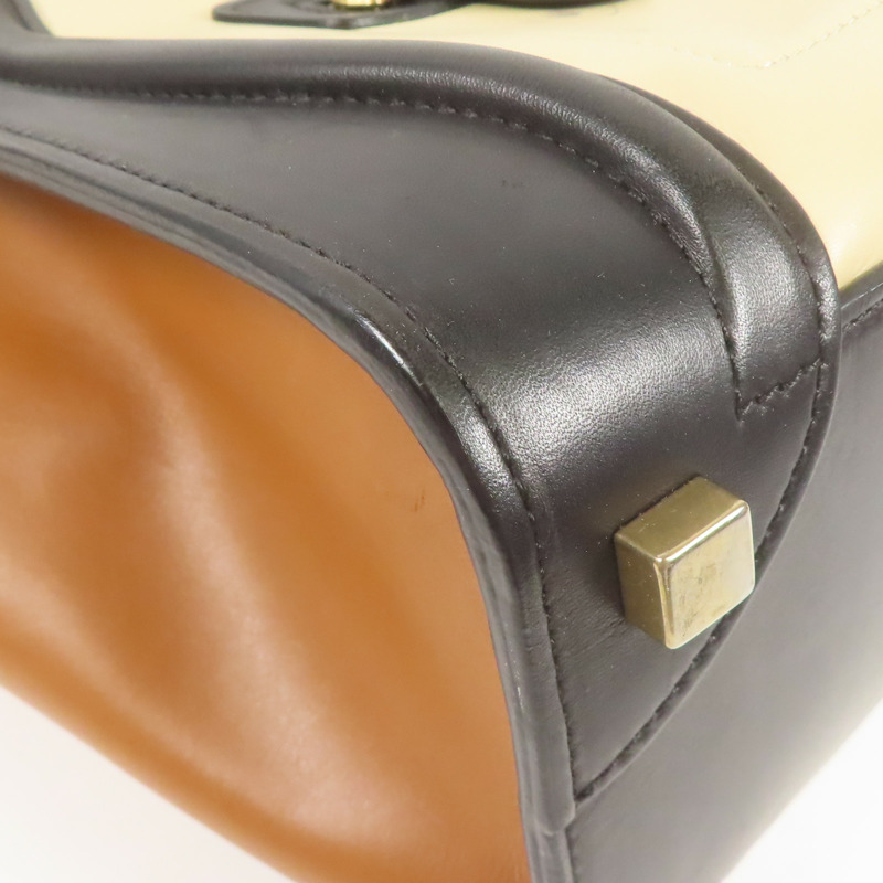 CELINE 牛皮皮革Micro Luggage金扣手挽袋-11