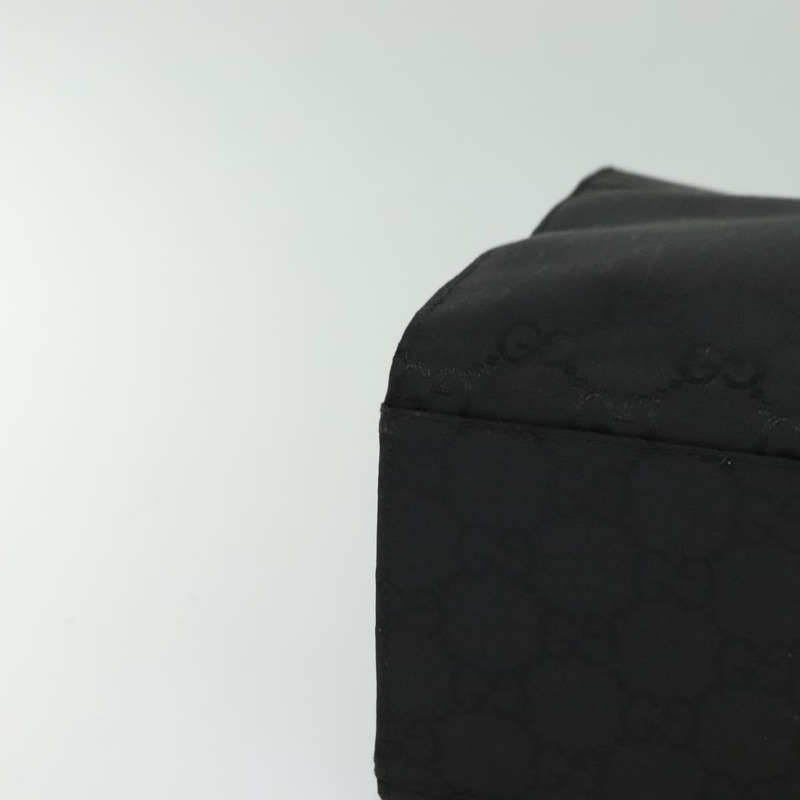【日本直送】GUCCI 竹節 GG 帆布手提包 尼龍 黑色 銀色 正品 124205-8