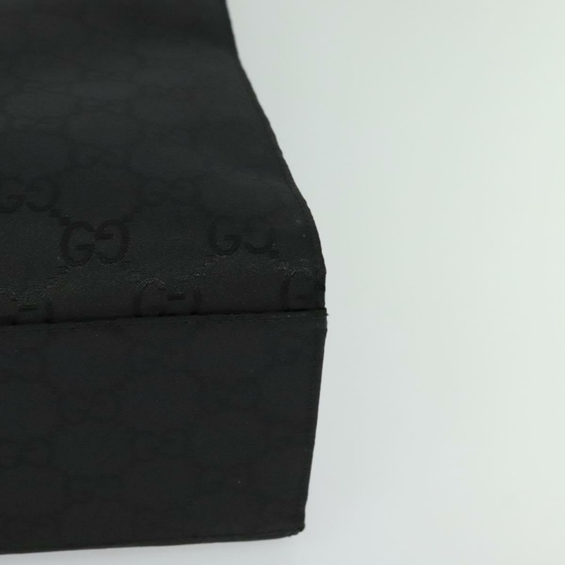 【日本直送】GUCCI 竹節 GG 帆布手提包 尼龍 黑色 銀色 正品 124205-13