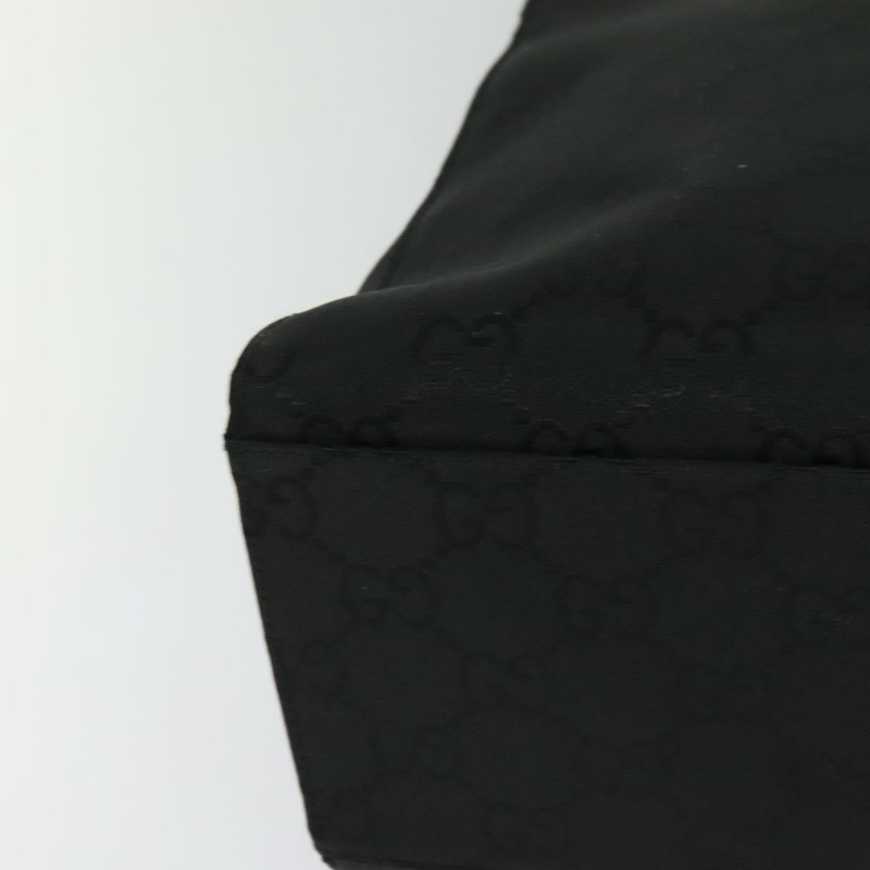 【日本直送】GUCCI 竹節 GG 帆布手提包 尼龍 黑色 銀色 正品 124205-14