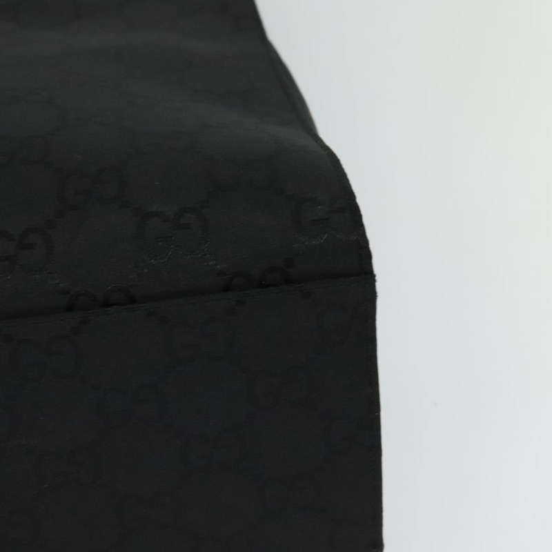 【日本直送】GUCCI 竹節 GG 帆布手提包 尼龍 黑色 銀色 正品 124205-15