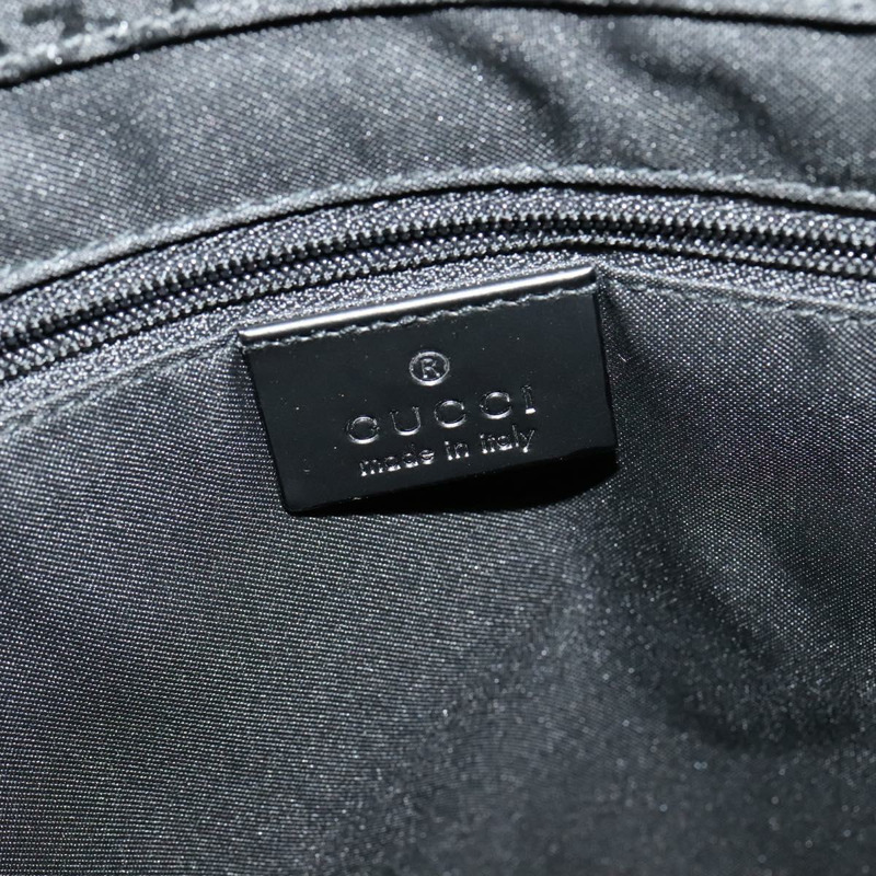 【日本直送】GUCCI 竹節 GG 帆布手提包 尼龍 黑色 銀色 正品 124205-16