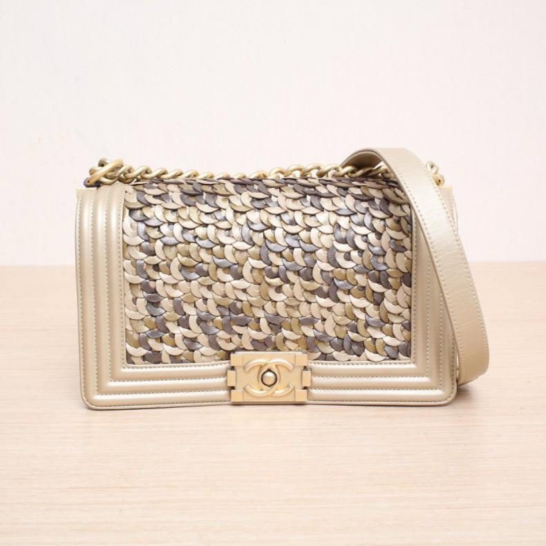 CHANEL(香奈兒) Leboy 中號 25cm 金色 25開 金扣-0