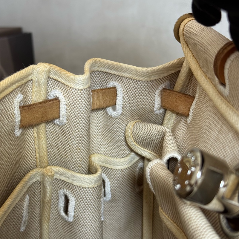 Hermès 帆布焦糖雙肩包-18