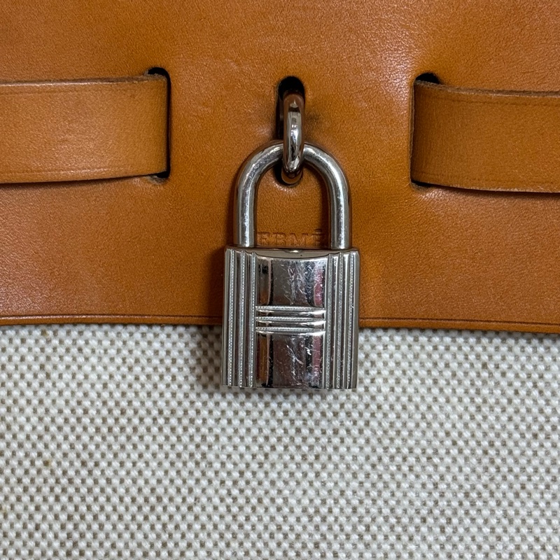 Hermès 帆布焦糖雙肩包-21