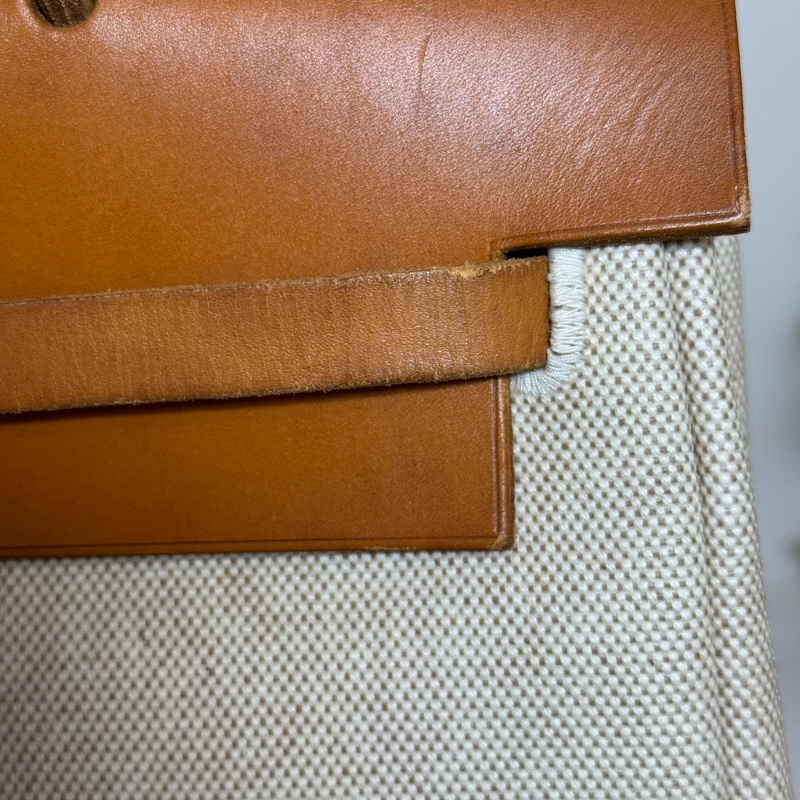 Hermès 帆布焦糖雙肩包-25