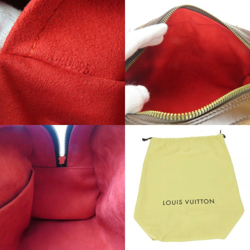 Louis Vuitton 女士 Duomo 手提包 N60008 Damier 皮革 Ebene 棕色迷你波士頓包 LOUIS VUITTON-8