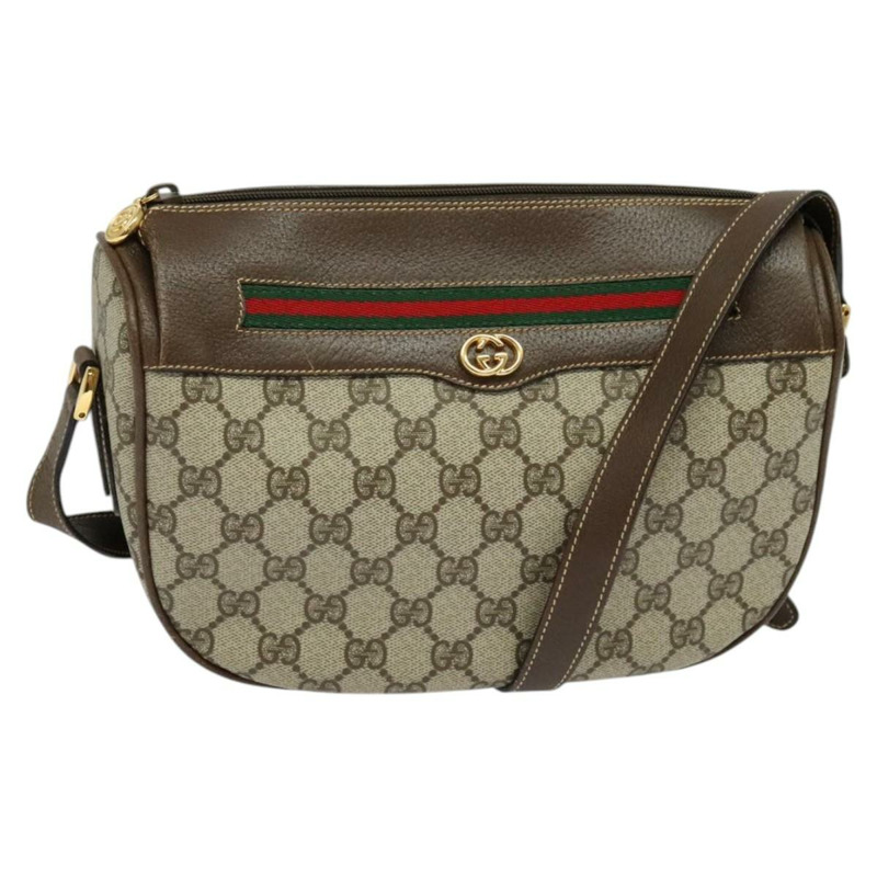 【日本直送】GUCCI GG Supreme 織帶雪莉線包 PVC 米金色 001 58 0918 正品 BD1998-0