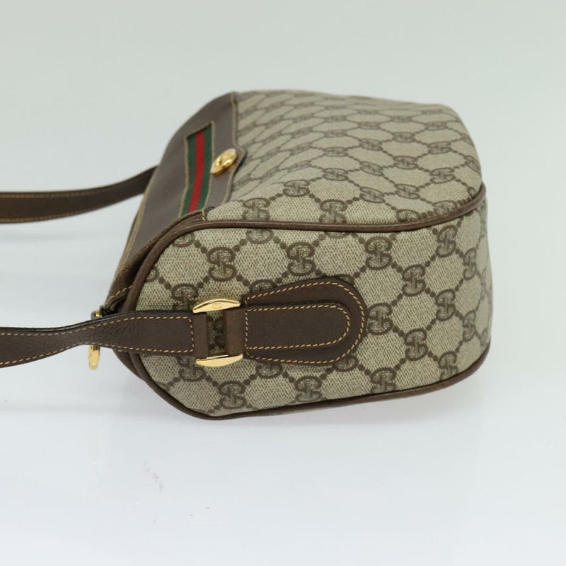【日本直送】GUCCI GG Supreme 織帶雪莉線包 PVC 米金色 001 58 0918 正品 BD1998-2