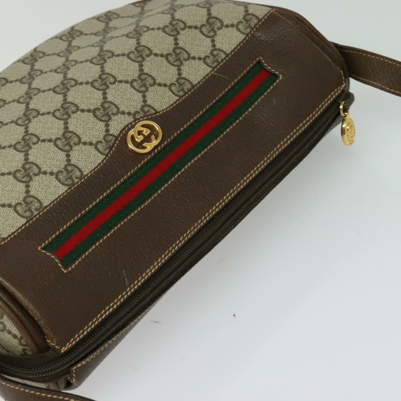 【日本直送】GUCCI GG Supreme 織帶雪莉線包 PVC 米金色 001 58 0918 正品 BD1998-5