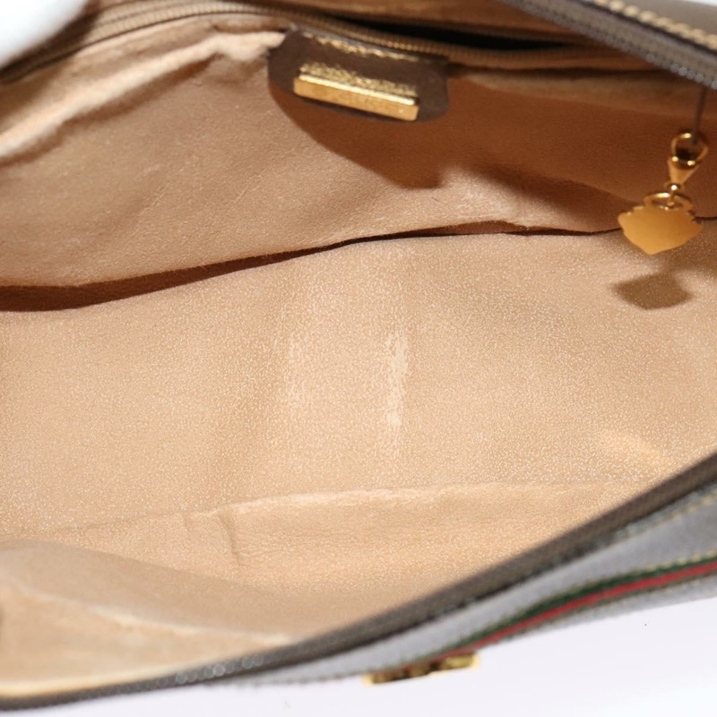 【日本直送】GUCCI GG Supreme 織帶雪莉線包 PVC 米金色 001 58 0918 正品 BD1998-9