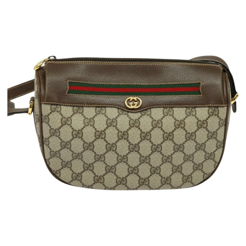 【日本直送】GUCCI GG Supreme 織帶雪莉線包 PVC 米金色 001 58 0918 正品 BD1998-12