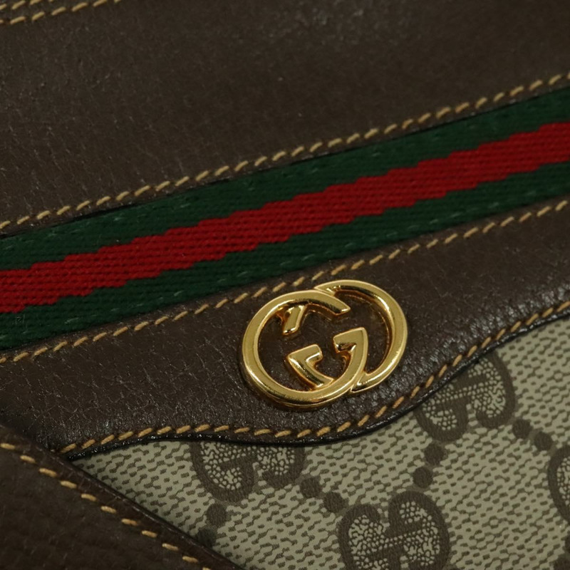 【日本直送】GUCCI GG Supreme 織帶雪莉線包 PVC 米金色 001 58 0918 正品 BD1998-16