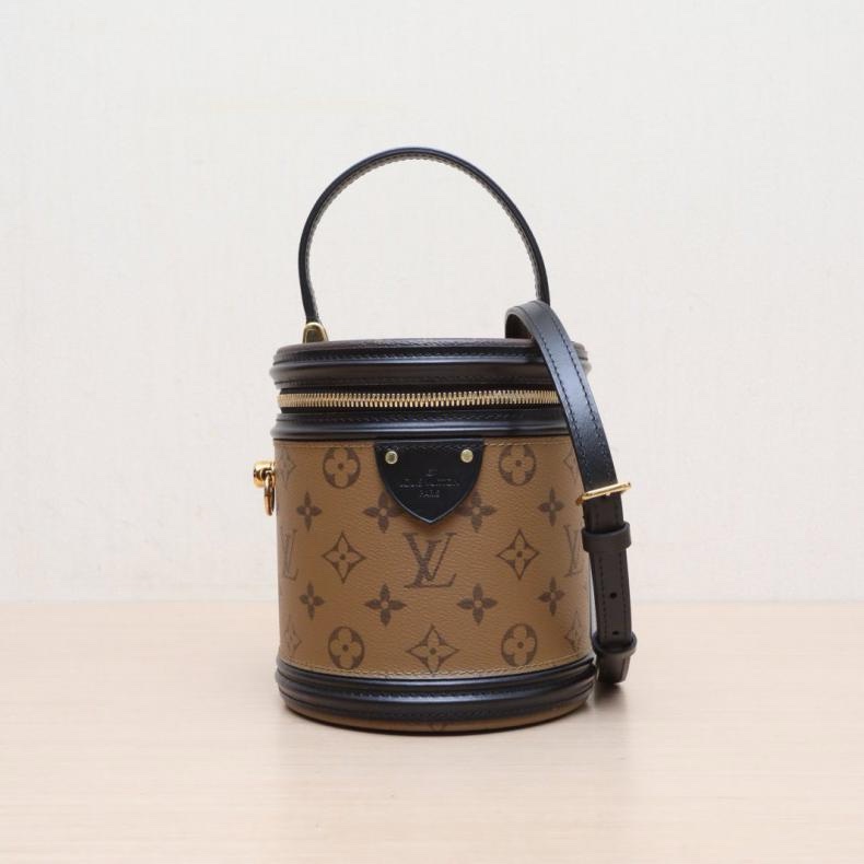LOUIS VUITTON(路易威登) CANNES 圓桶包 拼色 PVC 晶片 2020 老花-0