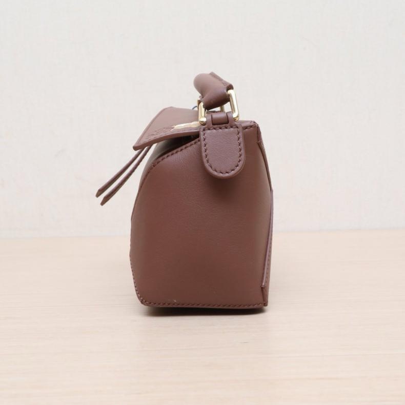 LOEWE(羅意威) Puzzle 18 幾何包 迷你 MINI 棕色-1