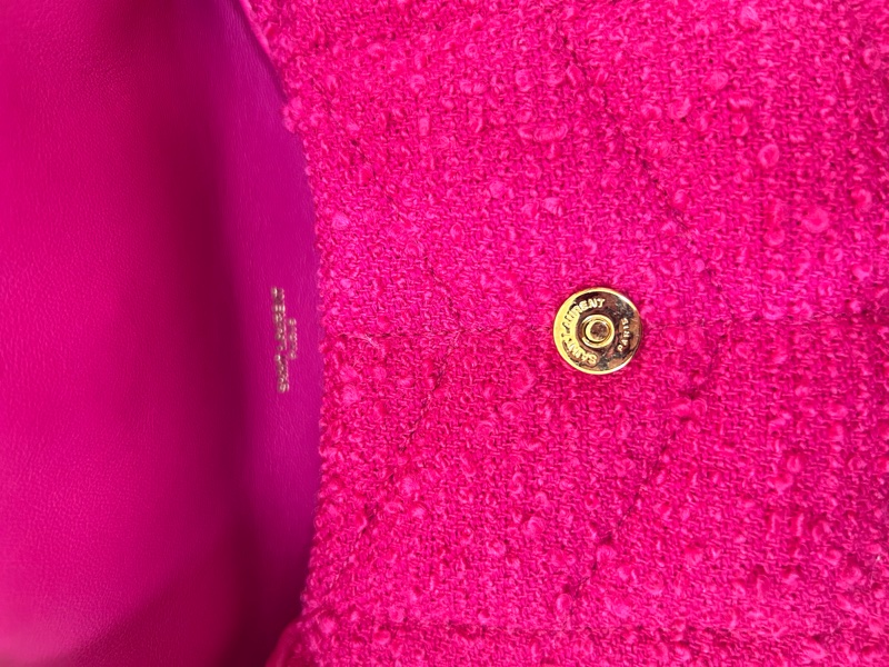 送禮首選🩷YSL LOULOU PUFFER 桃粉色毛呢雲朵包 狀態99新-21