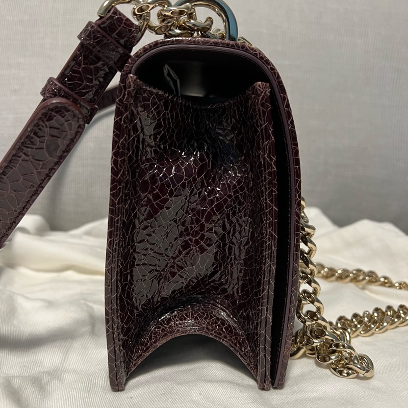 Dior Diorama酒紅色盾牌包(中號)-4
