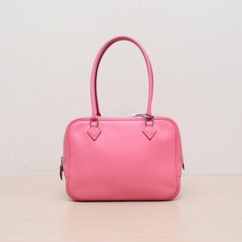 HERMES(愛馬仕) Plume迷你手提包 21 U5唇膏粉 Swift皮 A刻 銀扣-0